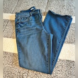 Old Navy Womens Mid-Rise Kicker Boot-Cut Blue Denim Jeans Size 12